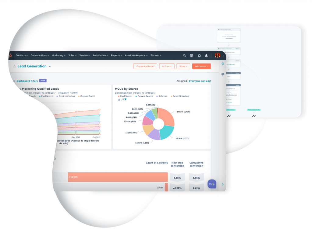 hubspot screen graphic